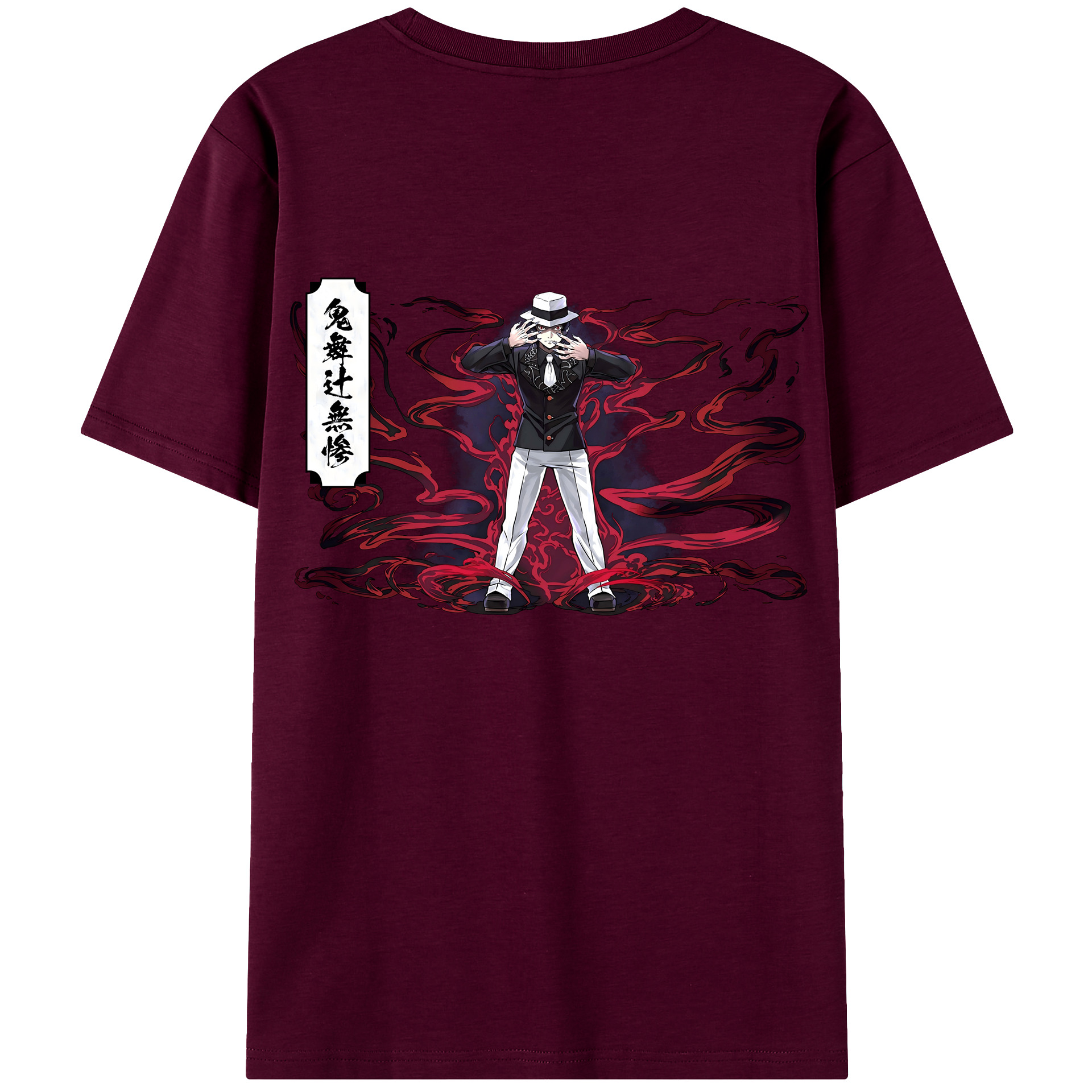 （画像用） 鬼滅の刃（きめつのやいば）鬼舞辻 無惨／きぶつじ むざん Kibutsuji Muzan レディース半袖Tシャツ(バックプリント)